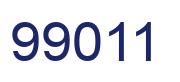 Number 99011 blue image