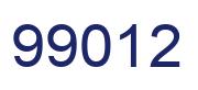 Number 99012 blue image