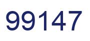 Number 99147 blue image