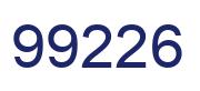 Number 99226 blue image