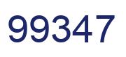 Number 99347 blue image