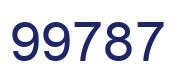 Number 99787 blue image