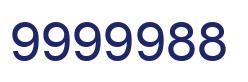 Número 9999988 imagen azul