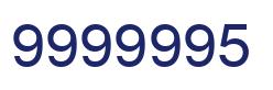 Número 9999995 imagen azul