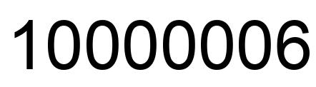 Number 10000006 black image