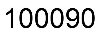 Number 100090 black image