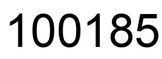 Number 100185 black image