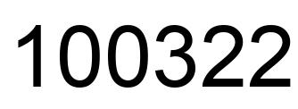Number 100322 black image