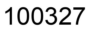 Number 100327 black image