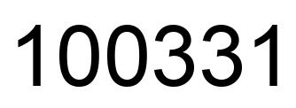 Number 100331 black image