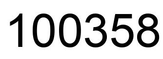 Number 100358 black image