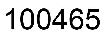 Number 100465 black image