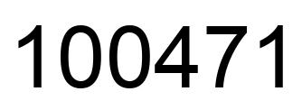 Number 100471 black image