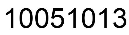 Número 10051013 imagen negro