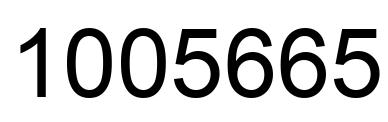 Number 1005665 black image
