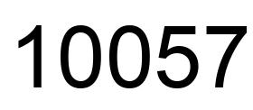 Number 10057 black image