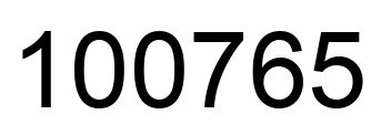 Número 100765 imagen negro