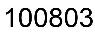 Number 100803 black image