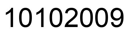 Number 10102009 black image