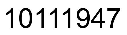 Número 10111947 imagen negro