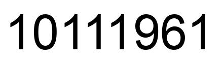 Número 10111961 imagen negro