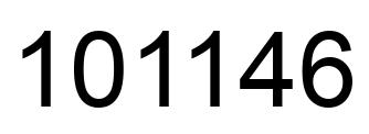 Number 101146 black image