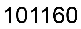 Number 101160 black image