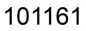 Number 101161 black image