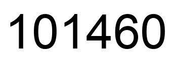 Number 101460 black image