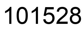 Number 101528 black image