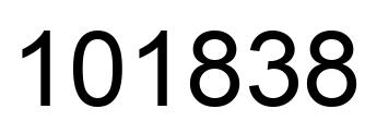 Number 101838 black image