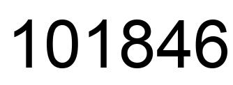 Number 101846 black image