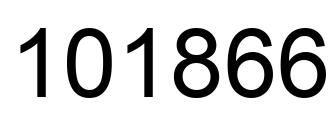 Number 101866 black image