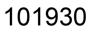 Number 101930 black image