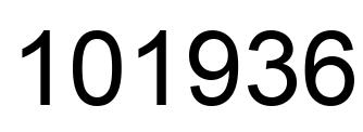 Number 101936 black image