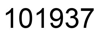 Number 101937 black image