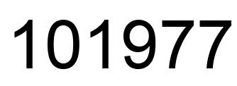 Number 101977 black image