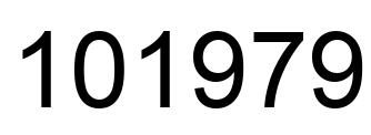 Number 101979 black image