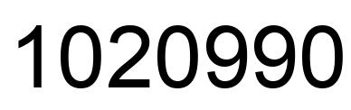 Number 1020990 black image