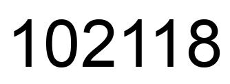 Number 102118 black image