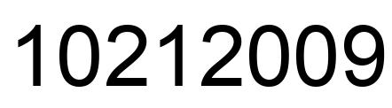 Number 10212009 black image