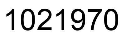 Number 1021970 black image