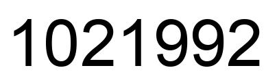 Number 1021992 black image
