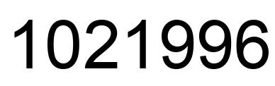 Number 1021996 black image