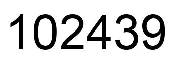 Number 102439 black image