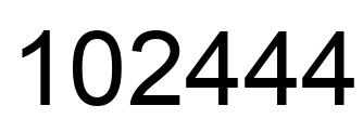Número 102444 imagen negro