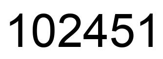 Número 102451 imagen negro
