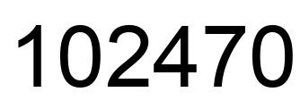 Número 102470 imagen negro