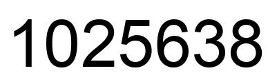 Number 1025638 black image