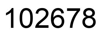 Number 102678 black image